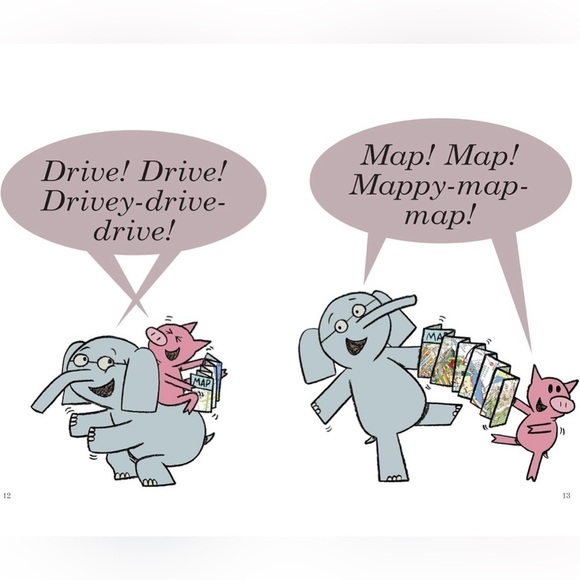 Elephant and Piggie Book: Let's Go for a Drive! By Mo Willems - Picture 3 of 5